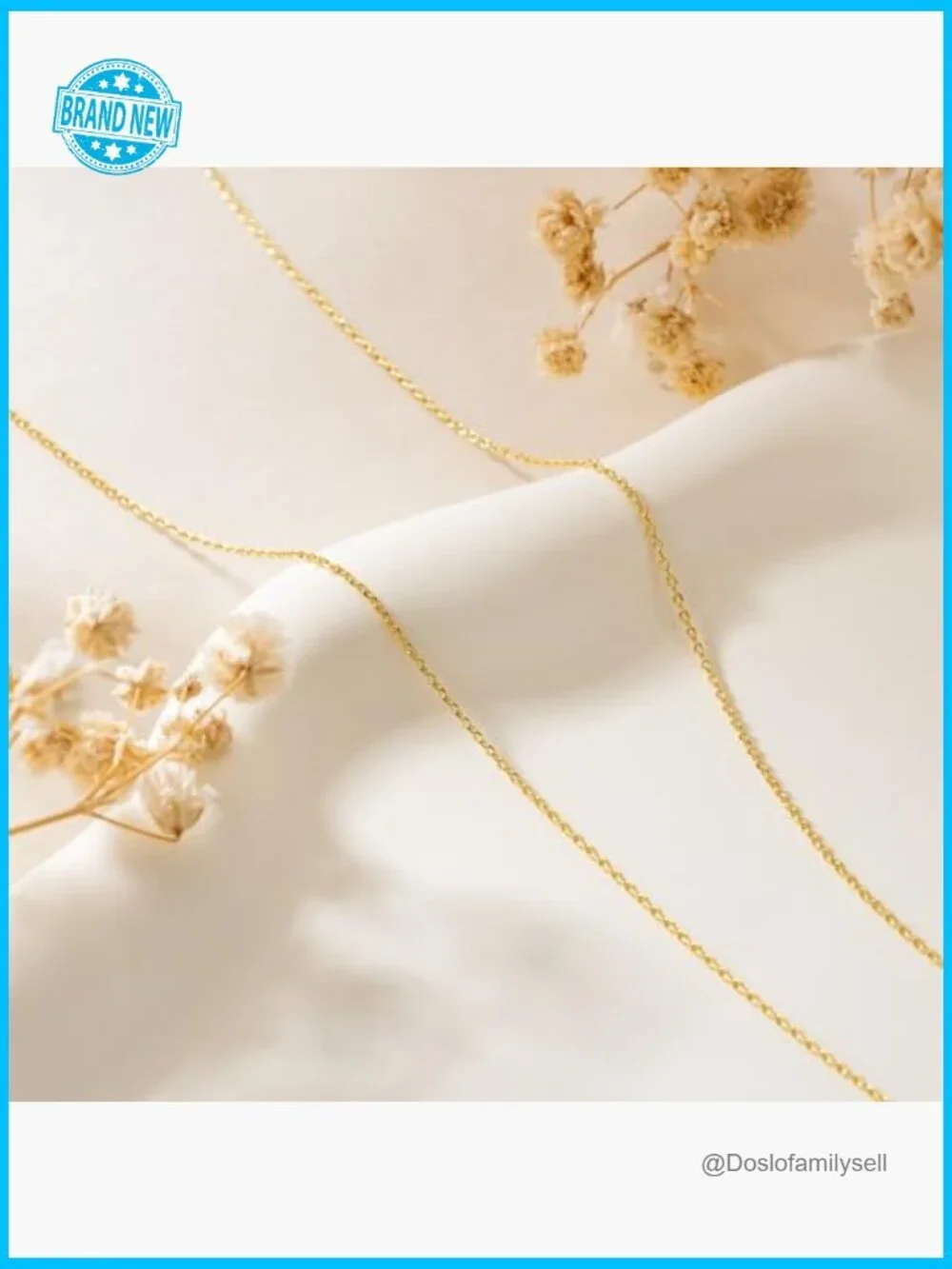 14K Gold Cable Chain Necklace Dainty Minimalist Elegant Unisex Thin 1mm